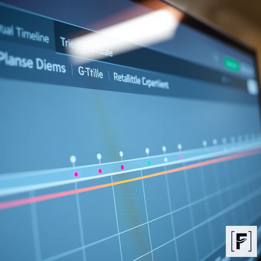 A close-up of a digital interface displaying an organized and traceable research timeline.