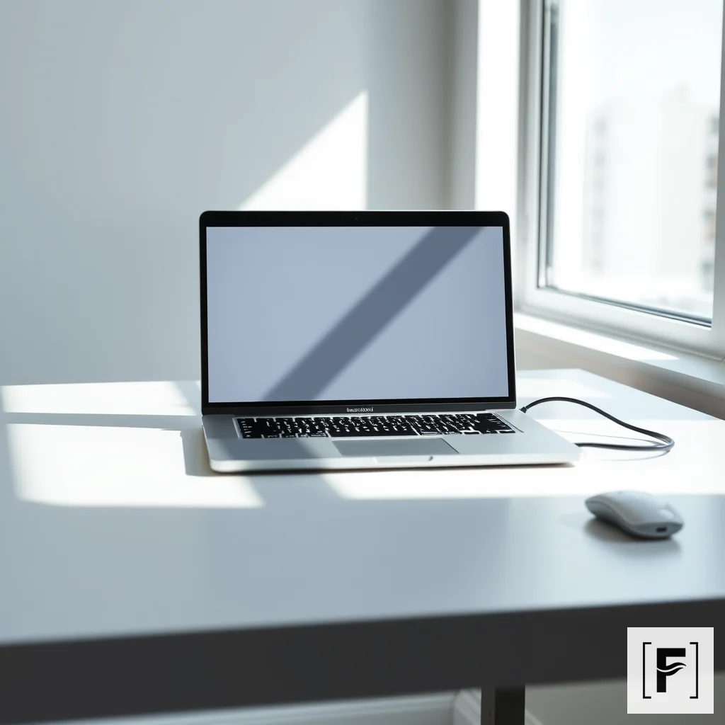 A secure laptop representing local data storage and privacy.