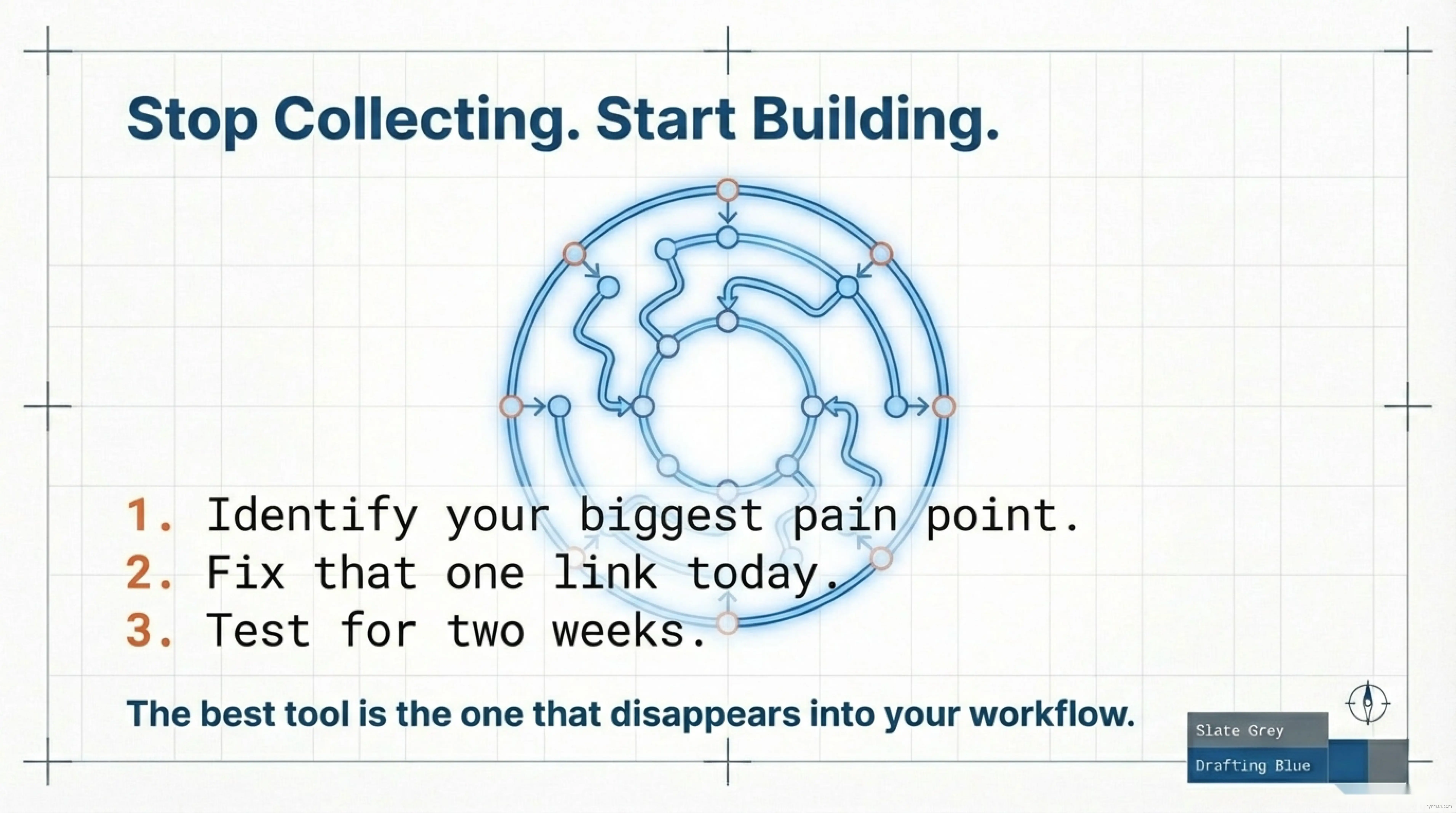 Stop Collecting. Start Building.